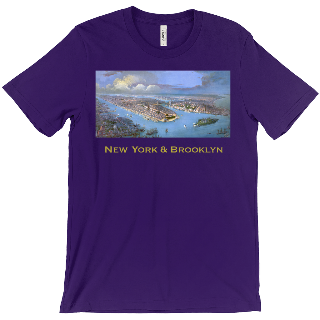 Vintage New York Tee – Retro City Shirt With Brooklyn Skyline Design