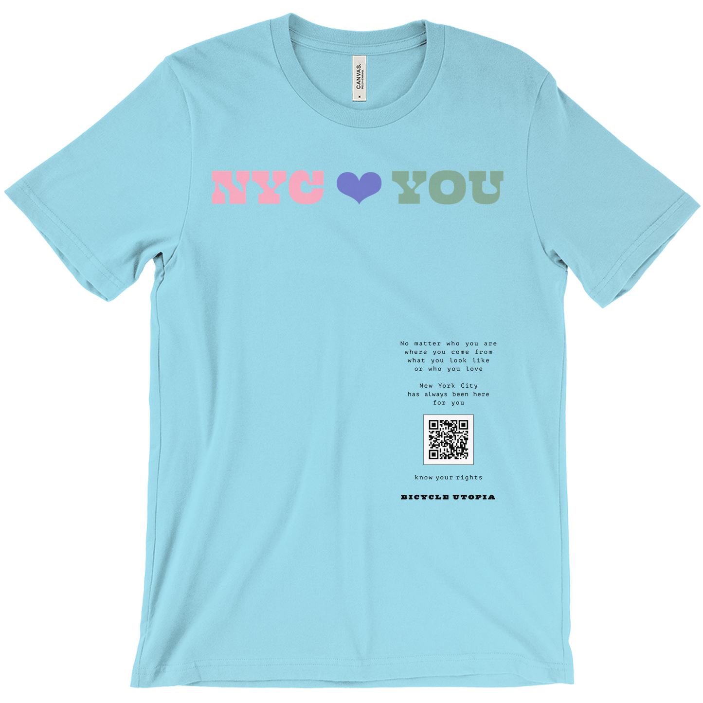 NYC ♥️ You NYC Graphic Tee – Immigrant Rights | Sanctuary City - English Language