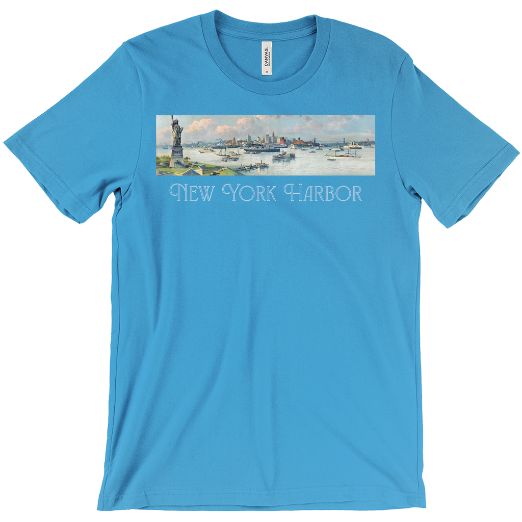 Vintage New York Tee - Classic Cotton T-Shirt With New York Harbor Design