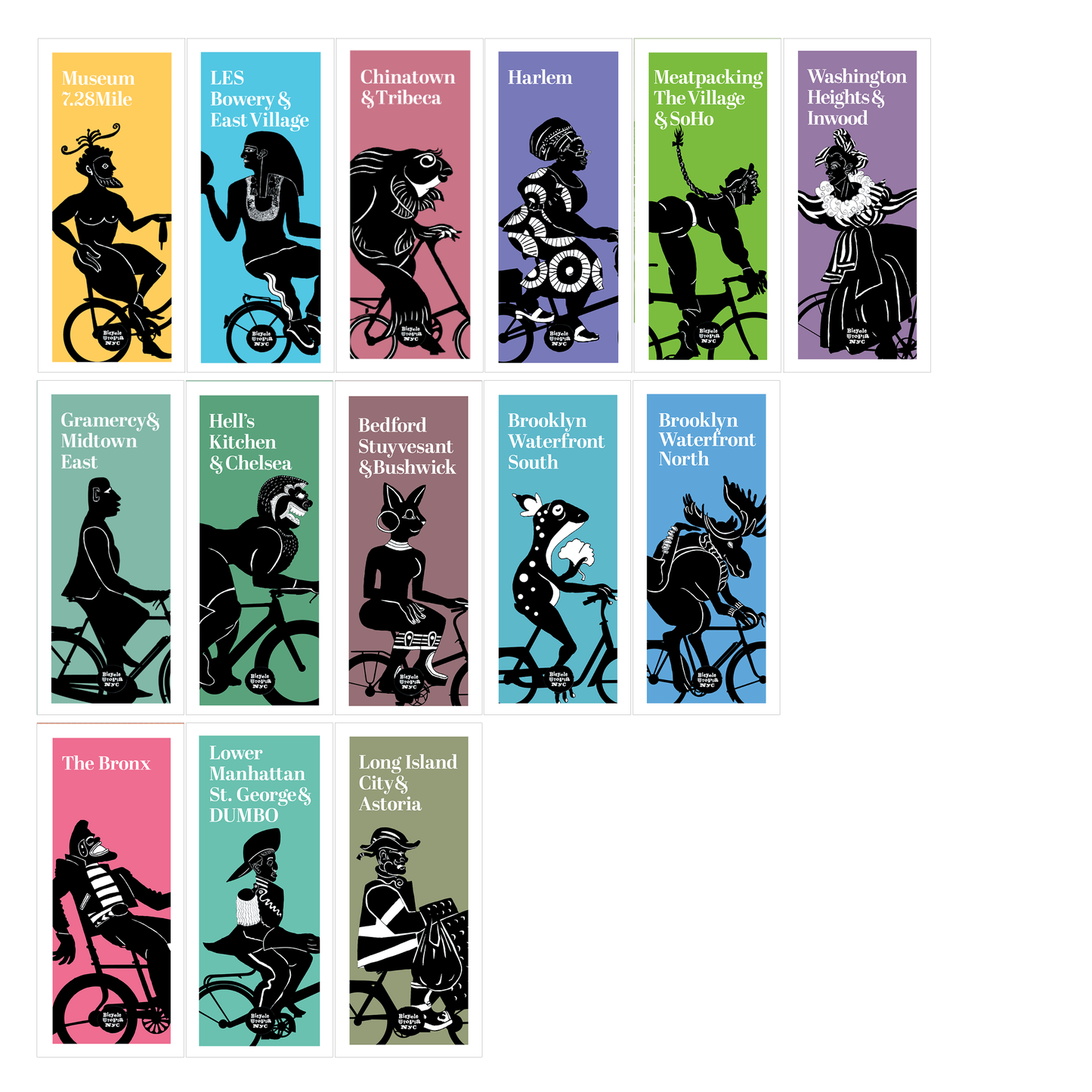 NYC Explorer Map Set – Urban Guide Bundle with Walking Tour Maps & Biking Routes