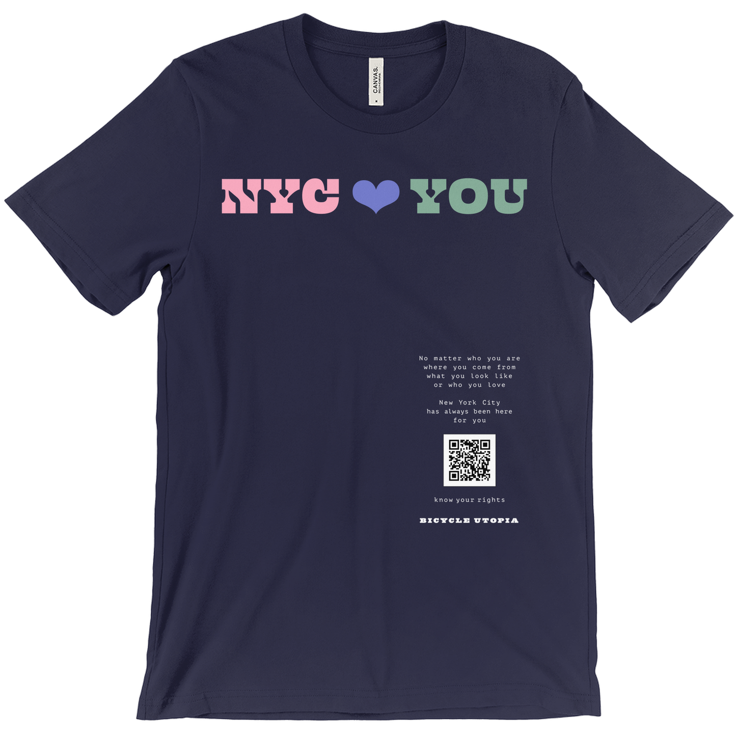 NYC ♥️ You NYC Graphic Tee – Immigrant Rights | Sanctuary City - English Language