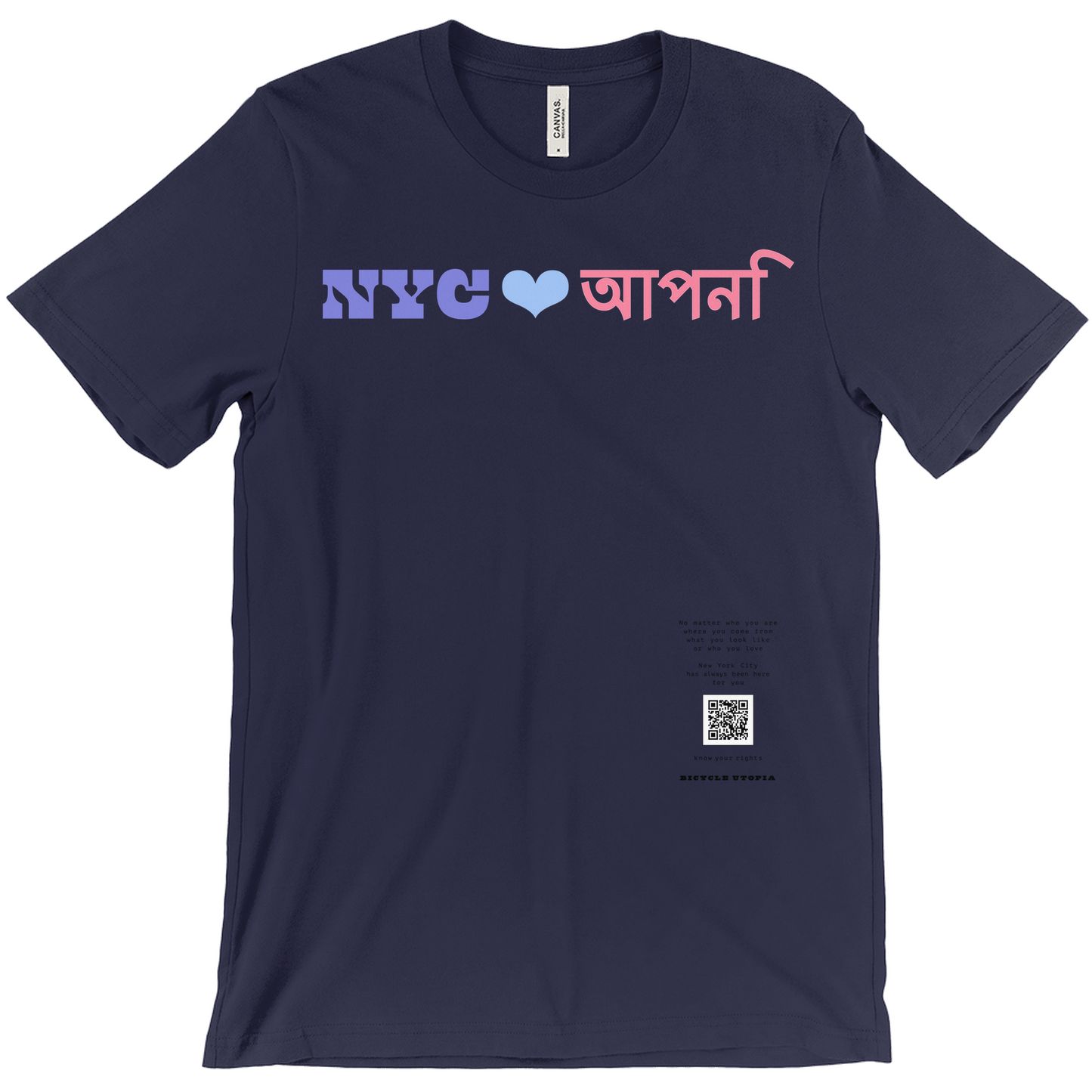 NYC ♥️ You NYC Graphic Tee – Immigrant Rights | Sanctuary City - Hindi Language