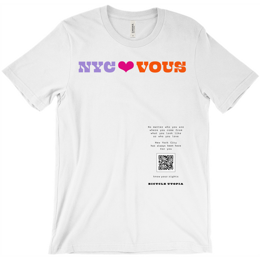 NYC ♥️ You NYC Graphic Tee – Immigrant Rights | Sanctuary City - French Language