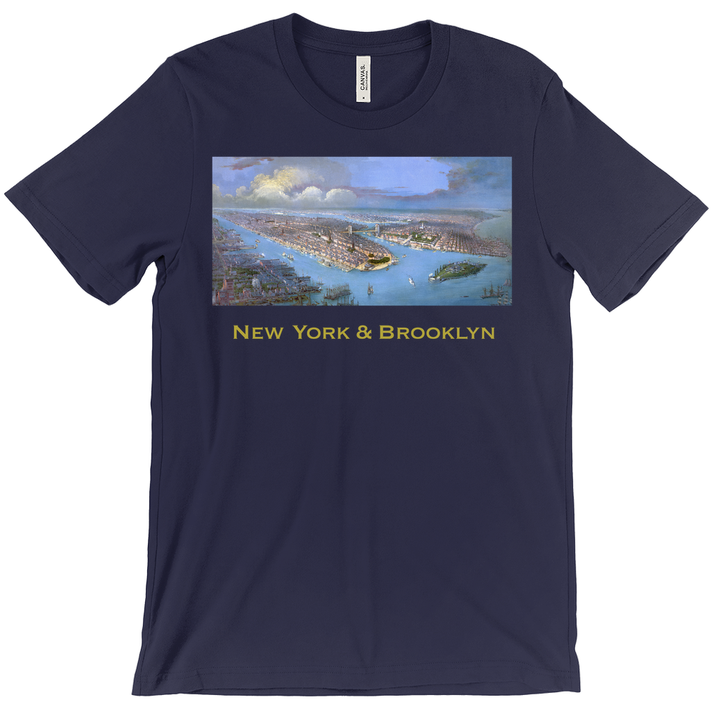 Vintage New York Tee – Classic Cotton Shirt With 19th Century Illustration