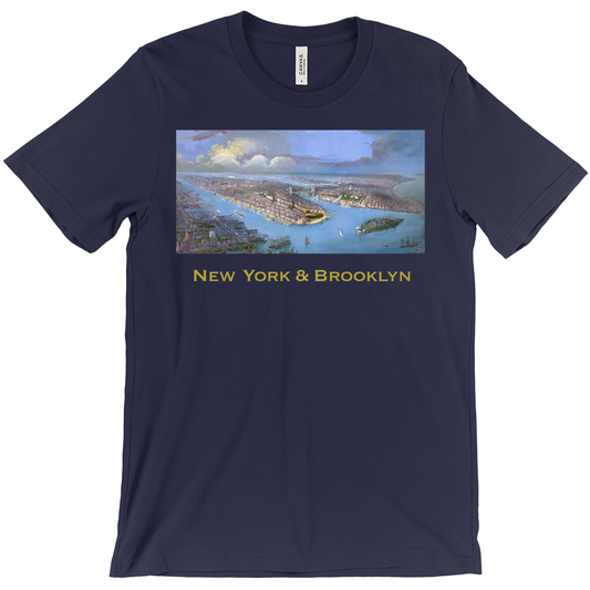 Vintage New York Tee – Classic Cotton Shirt With 19th Century Illustration