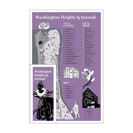 Washington Heights Map - NYC Walking Guide & Durable Tri-Fold Travel Map