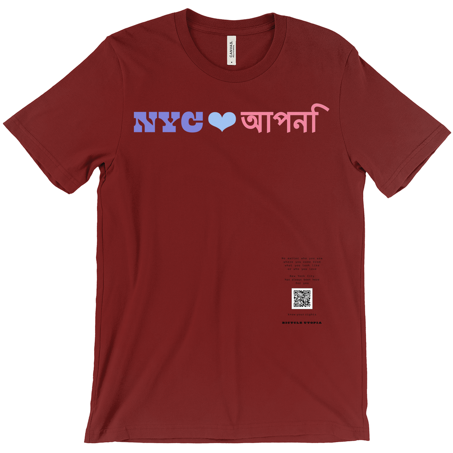 NYC ♥️ You NYC Graphic Tee – Immigrant Rights | Sanctuary City - Hindi Language