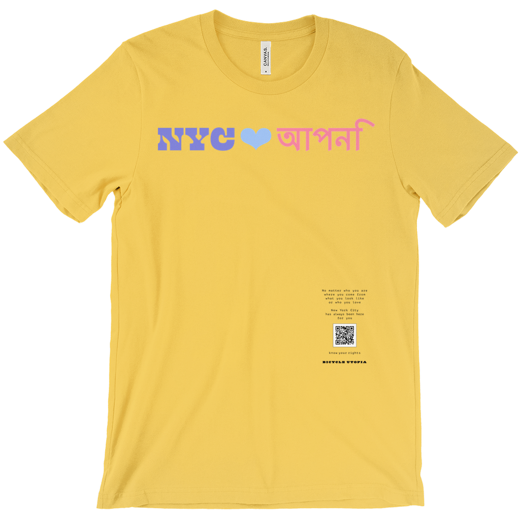 NYC ♥️ You NYC Graphic Tee – Immigrant Rights | Sanctuary City - Hindi Language