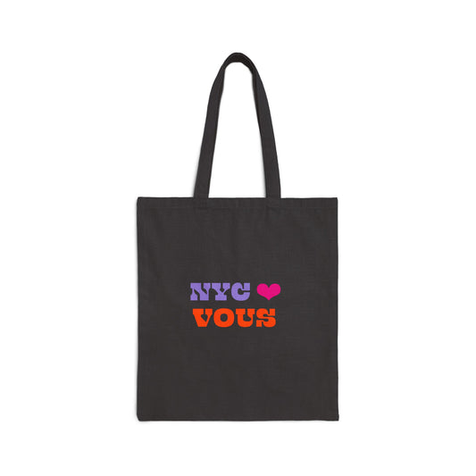 Sanctuary City NYC ♥️ You Black Cotton Canvas Tote Bag - French