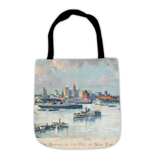 Woven Tote Bag – Historic Map Canvas Tote | Durable Spacious Shoulder Bag
