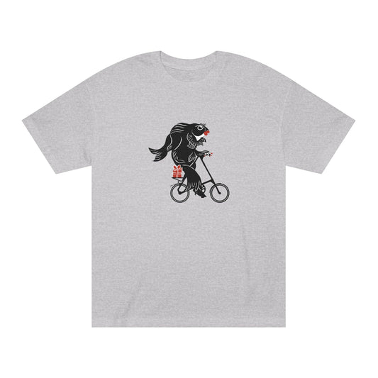 Premium Cotton Tee – Lucky Carp Design | Classic Crew Neck, Soft Breathable Fabric