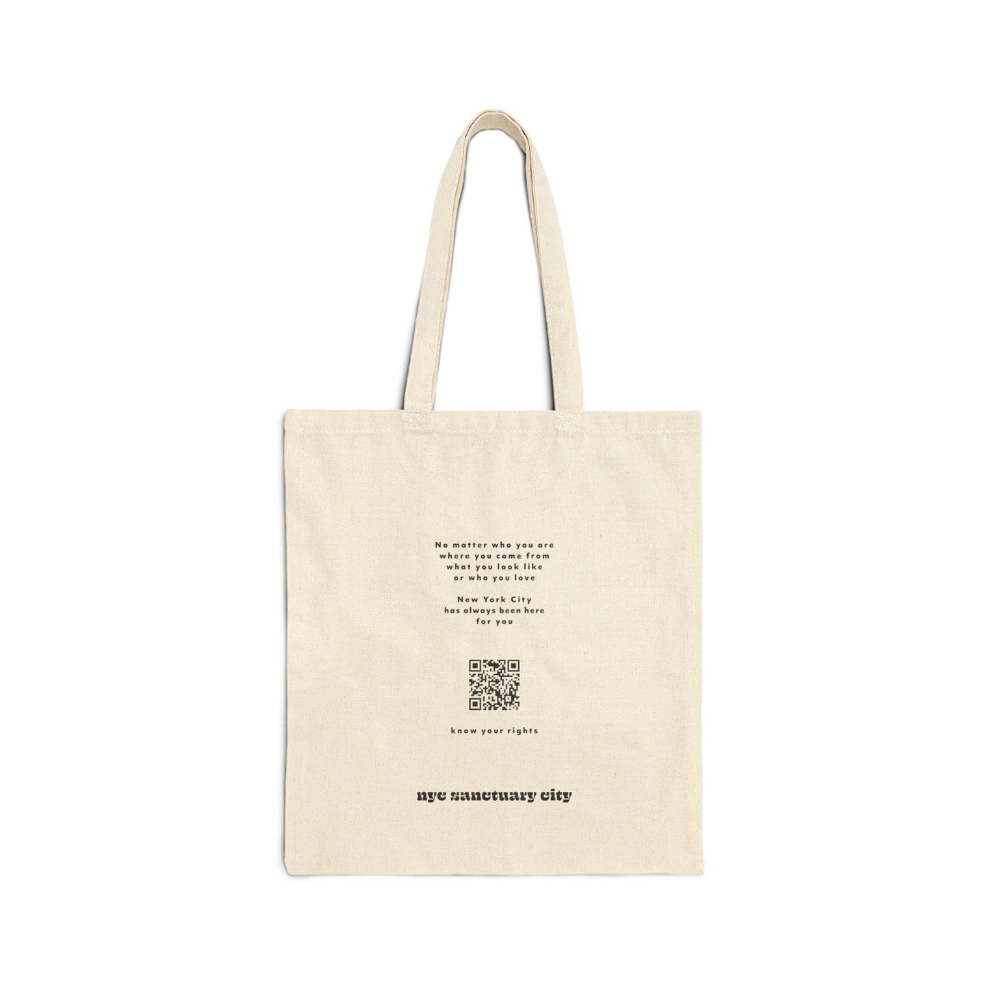 Sanctuary City NYC ♥️ You Cotton Canvas Tote Bag - Mandarin