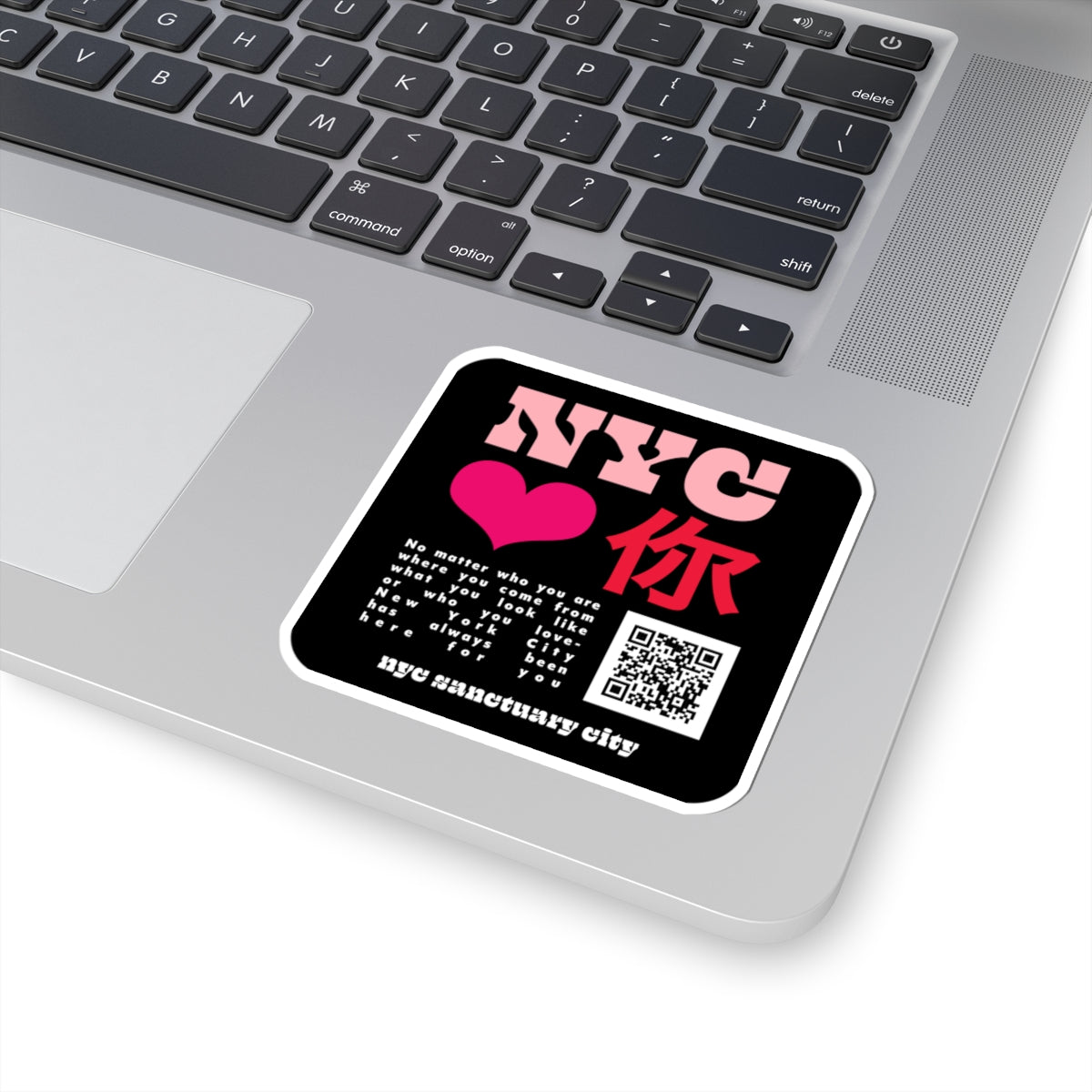 Sanctuary City Sticker – 3"x3" NYC Vinyl Sticker | Immigrant Solidarity Decal | Mandarin Language