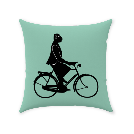 Commuter Bike Pillow – Urban Cycling Decor With Vintage Bicycle