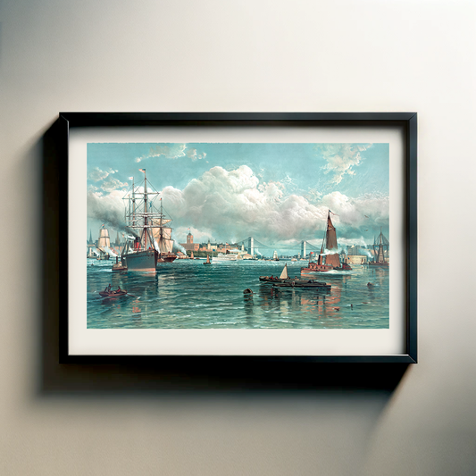 Vintage Sailing Ship Print – Nautical Wall Art | Historical Maritime Decor