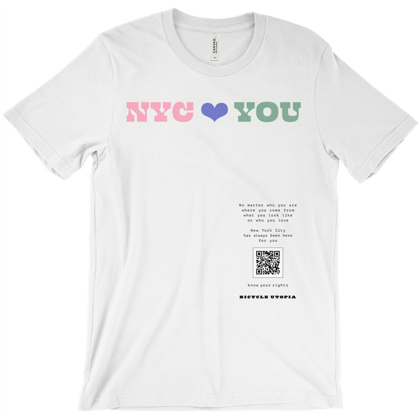 NYC ♥️ You NYC Graphic Tee – Immigrant Rights | Sanctuary City - English Language