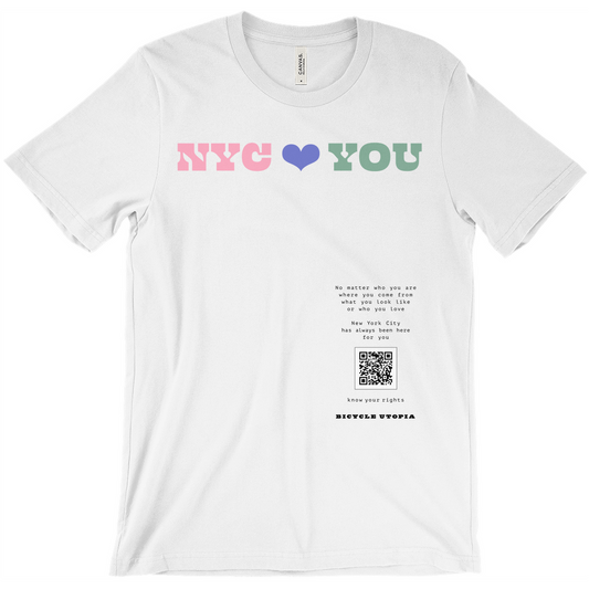 NYC ♥️ You NYC Graphic Tee – Immigrant Rights | Sanctuary City - English Language