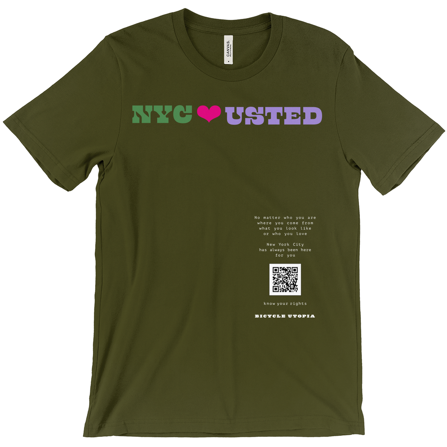 NYC ♥️ You NYC Graphic Tee – Immigrant Rights | Sanctuary City - Spanish Language