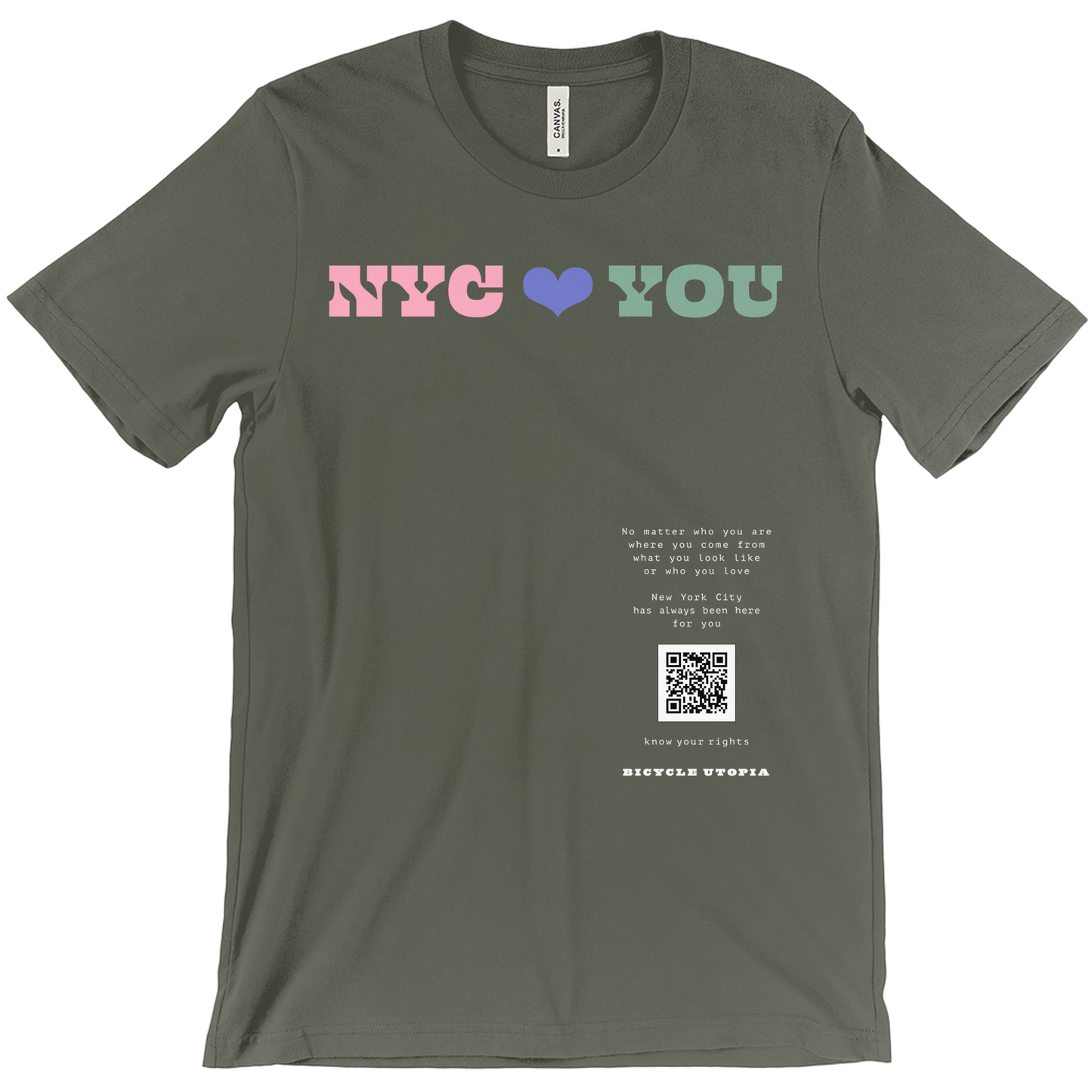 NYC ♥️ You NYC Graphic Tee – Immigrant Rights | Sanctuary City - English Language