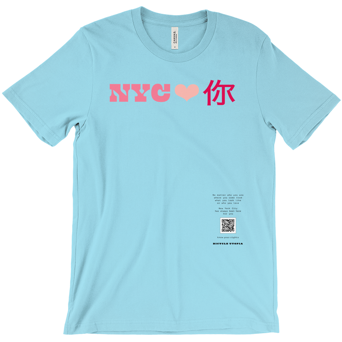 NYC ♥️ You NYC Graphic Tee – Immigrant Rights | Sanctuary City - Mandarin Language