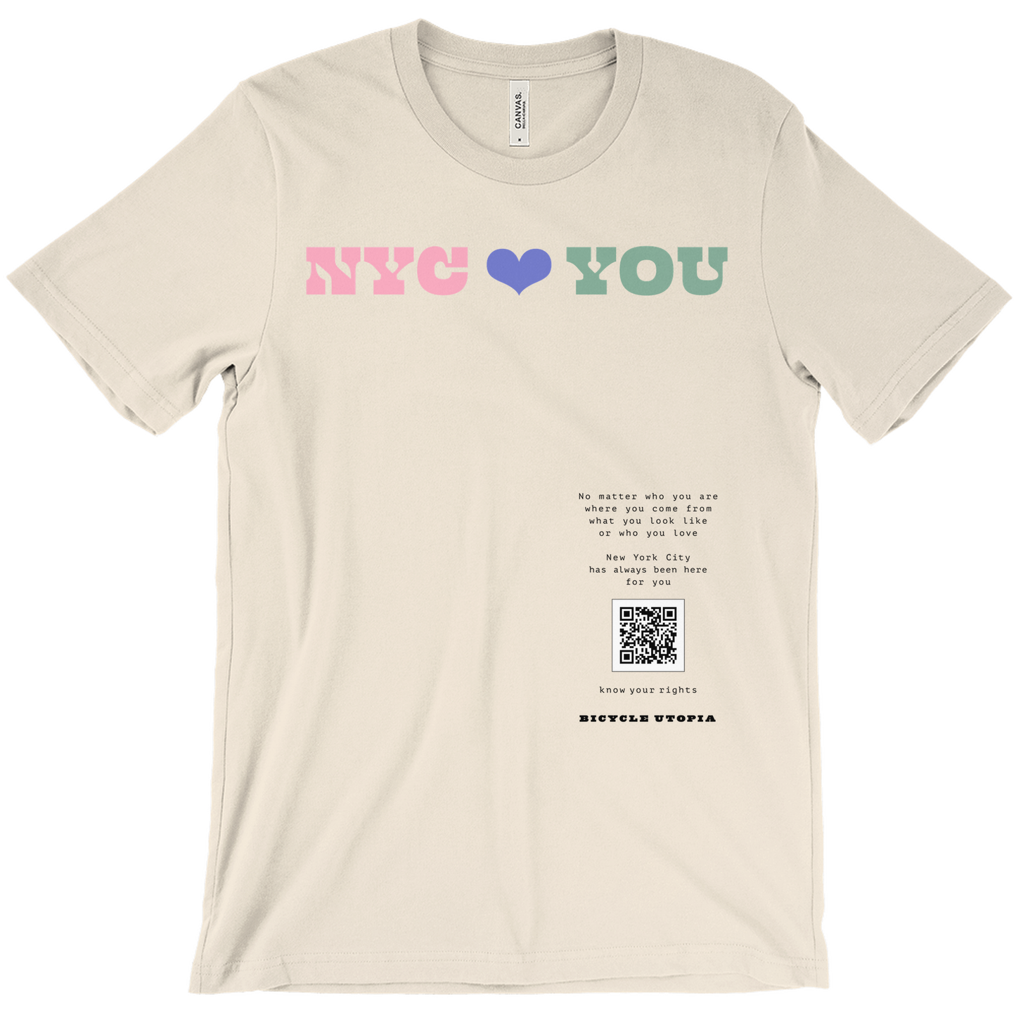 NYC ♥️ You NYC Graphic Tee – Immigrant Rights | Sanctuary City - English Language