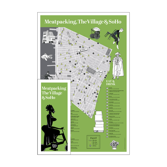 NYC Walking Map – SoHo Neighborhood Guide & Meatpacking District Tri-Fold Travel Map