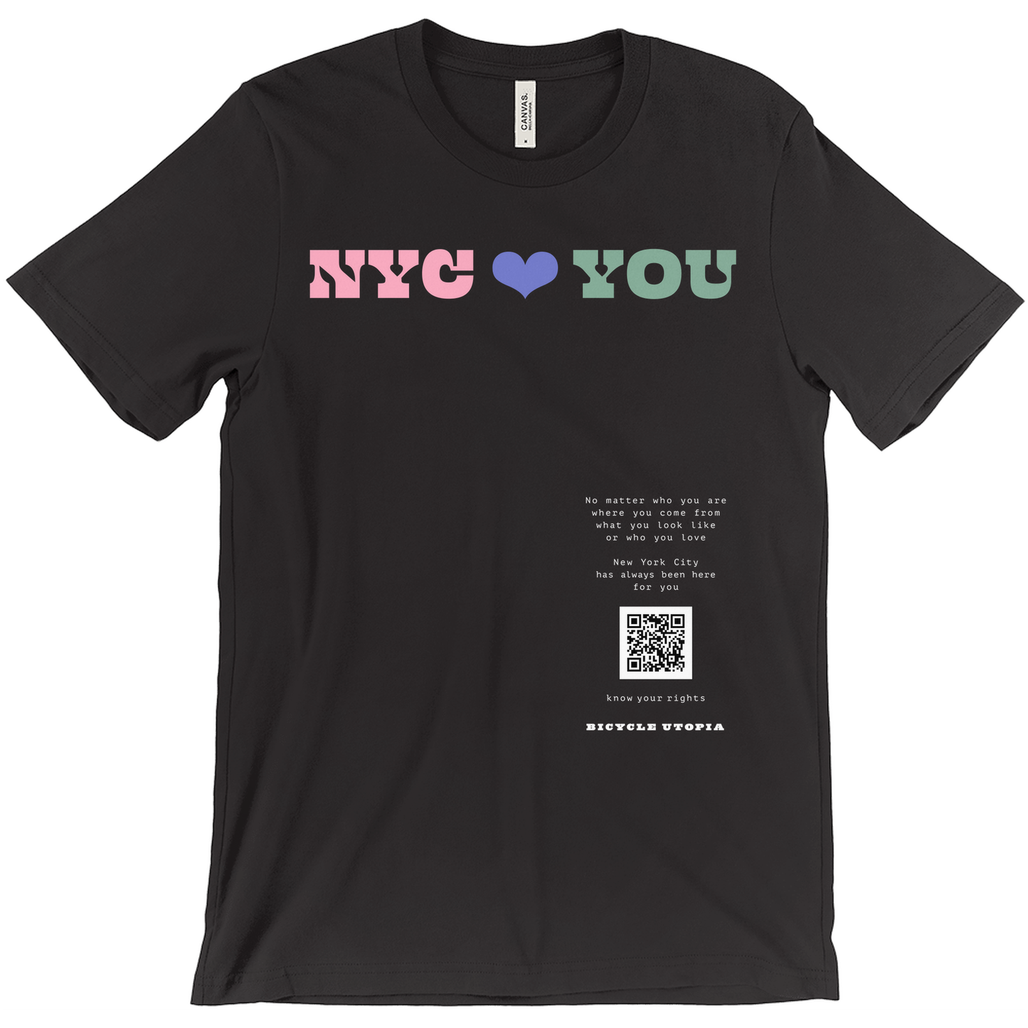 NYC ♥️ You NYC Graphic Tee – Immigrant Rights | Sanctuary City - English Language