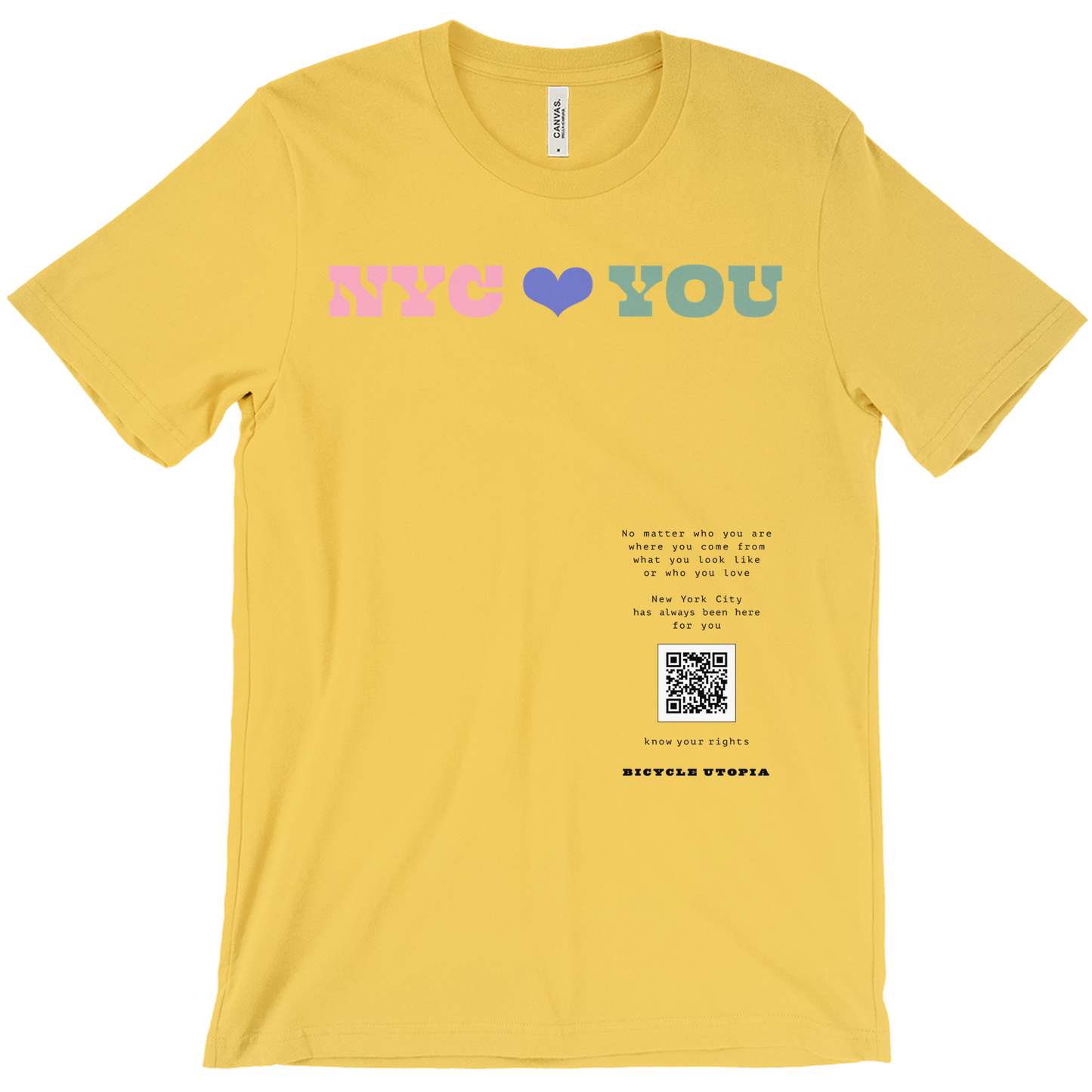 NYC ♥️ You NYC Graphic Tee – Immigrant Rights | Sanctuary City - English Language