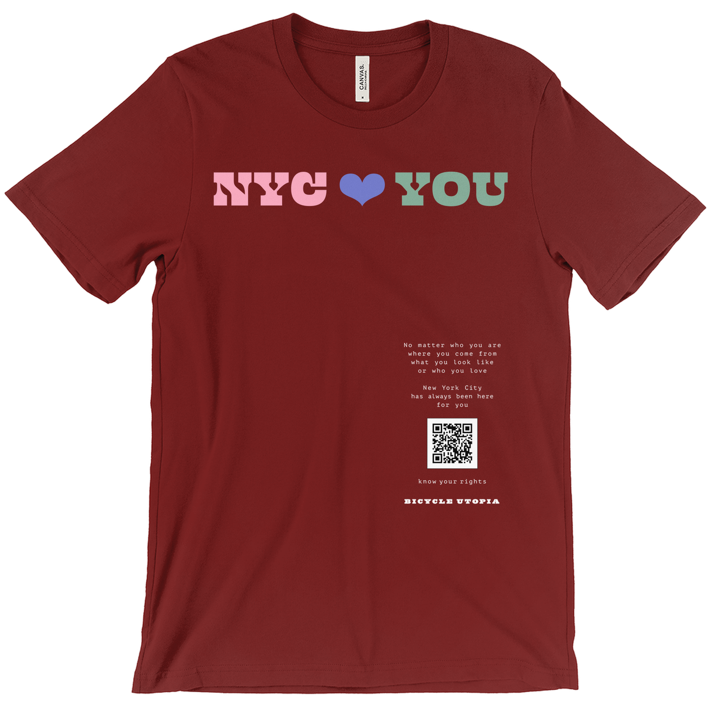 NYC ♥️ You NYC Graphic Tee – Immigrant Rights | Sanctuary City - English Language