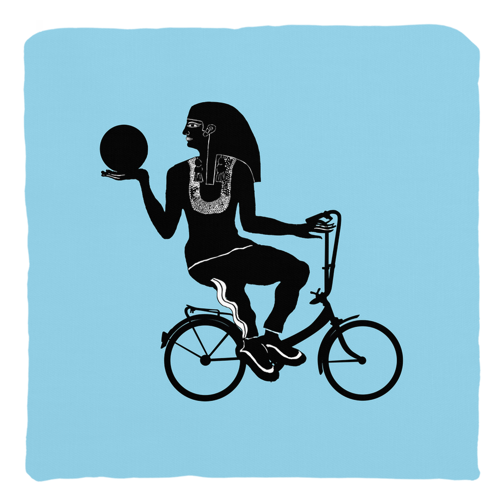 Egyptian Bike Pillow – Cotton Twill Accent Throw Pillow