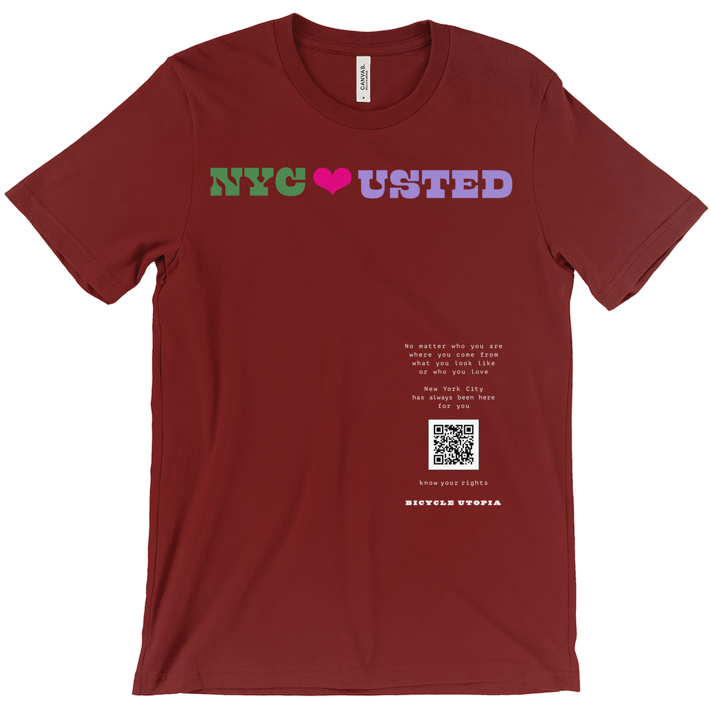 NYC ♥️ You NYC Graphic Tee – Immigrant Rights | Sanctuary City - Spanish Language