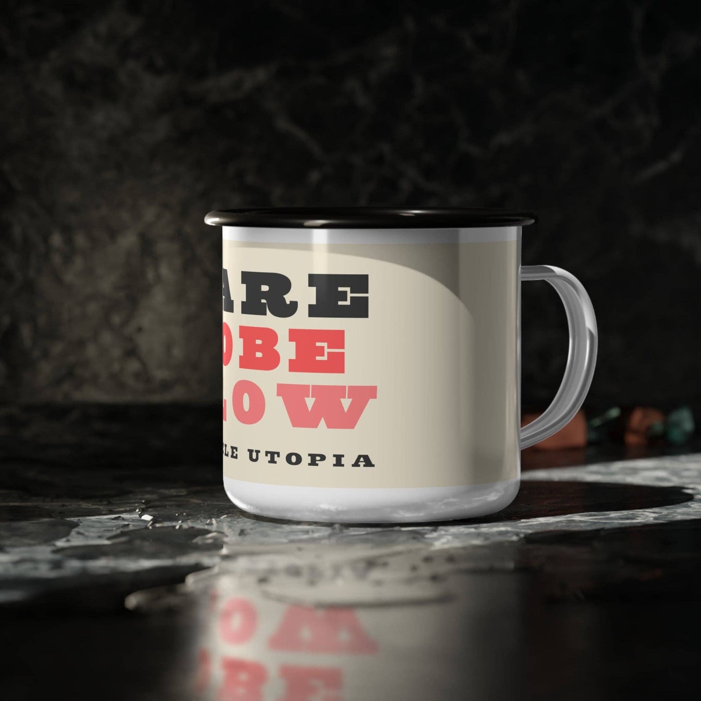 Enamel Camp Cup – Durable 12oz Eco Friendly Camping Mug With Glossy Finish